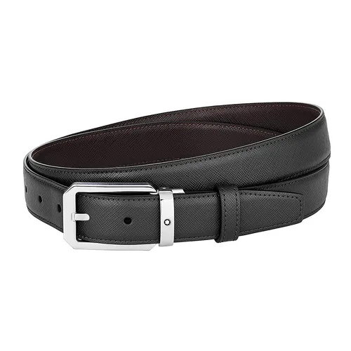 Thắt Lưng Nam Montblanc Belt Reversible In Black And Brown Leather Màu Đen