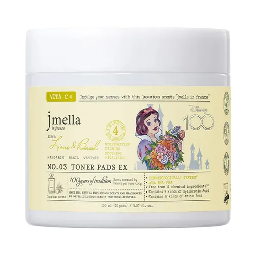 Toner Pad Dưỡng Sáng Da Jmella x Disney No.04 Lime And Basil 70 Miếng
