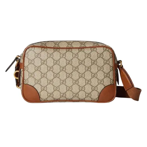 Túi Đeo Chéo Gucci GG Embossed Super Mini Bag 'Beige' 821216-FAED3-9786 Màu Be
