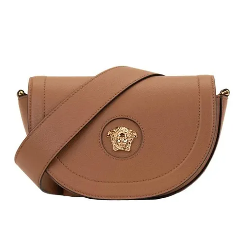 Túi Đeo Chéo Nữ Versace Leather Cross Body Bags In Brown 1013350 DVIT2T 1KB7VS Màu Nâu