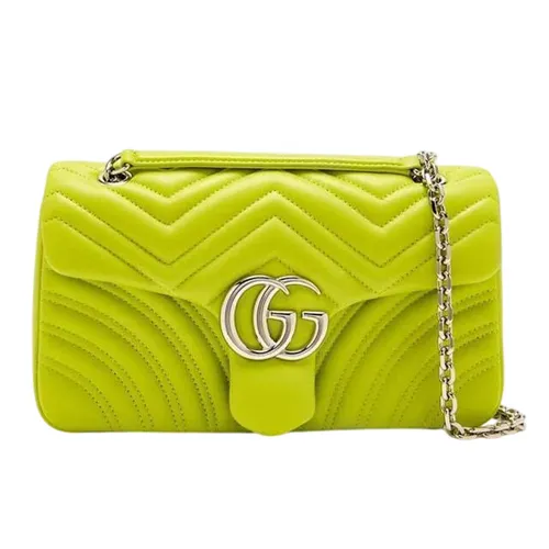 Túi Đeo Vai Nữ Gucci GG Marmont Medium Bag Màu Xanh