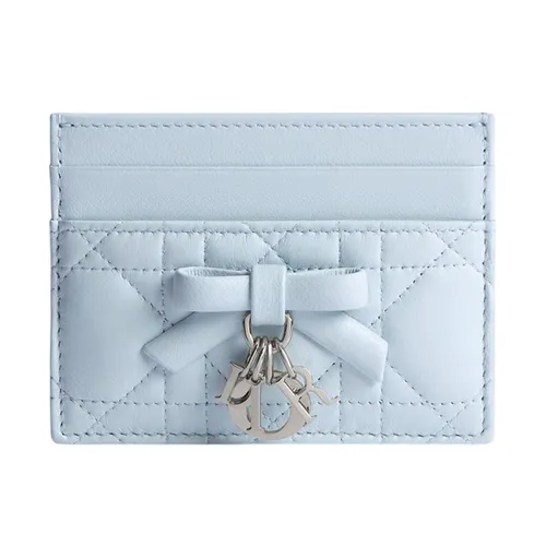 Ví Đựng Thẻ Nữ Dior Lady Freesia Card Holder S2604PUQA_M39Z Màu Xanh Blue