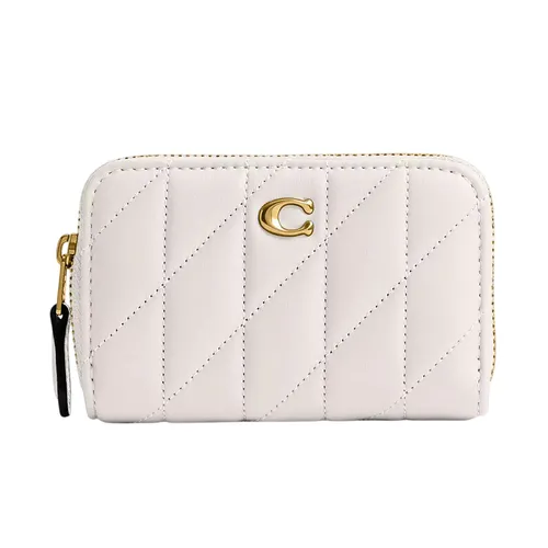 Ví Nữ Coach Essential Small Zip Around Card Case With Pillow Quilting CM505 Màu Trắng