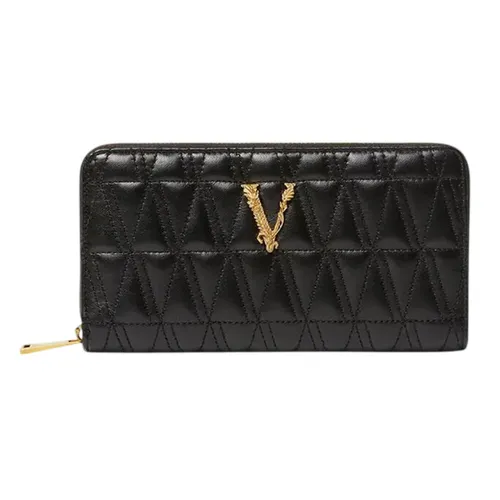 Ví Nữ Versace Virtus Long Wallet 'Black/Gold' 1007674 DNATR4 Màu Đen