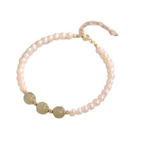 Vòng Đeo Tay Nữ Jessica Pearl Jade Pearl JB12 Màu Trắng