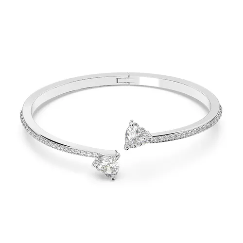 Vòng Đeo Tay Nữ Swarovski Mesmera Bangle Heart White Rhodium Plated Bracelet 5535354 Màu Bạc Size S