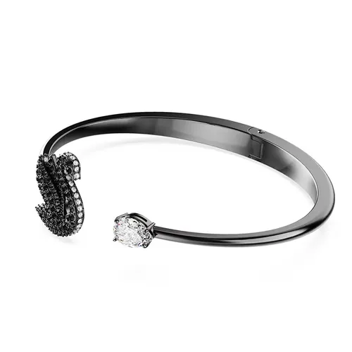 Vòng Đeo Tay Swarovski Swan Bangle  Black, Ruthenium Plated 5688745 Màu Đen