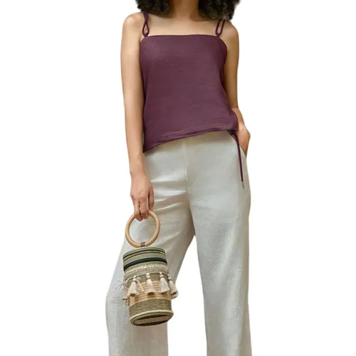 Áo Hai Dây Nữ F2 Fashion & Freedom Into The Wood AK626-DO RUOU-S-0524 Màu Đỏ Thẫm Size S