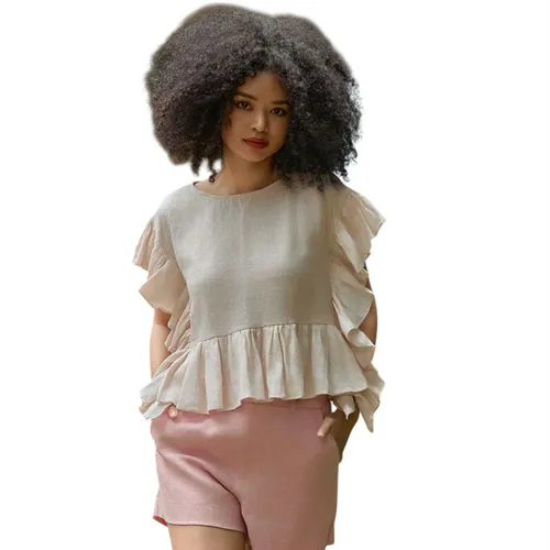 Áo Kiểu F2 Fashion & Freedom Into The Wood Light Pink Linen Blouse AK630-HN-S-0524 Màu Hồng Nhạt Size S