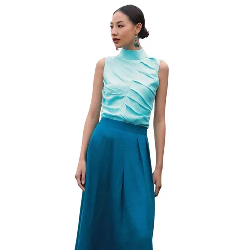 Áo Kiểu Nữ F2 Fashion & Freedom Into The Wood AK625-XANH-S-0524 Màu Xanh Size S