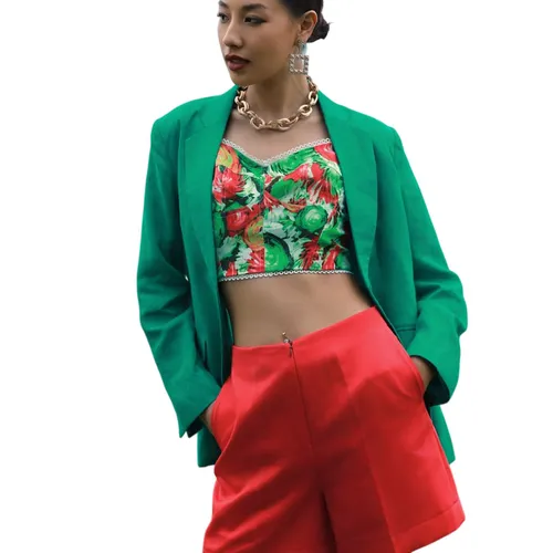 Áo Kiểu Nữ F2 Fashion & Freedom Into The Wood AK632-XLH-S-0524 Màu Xanh Lá Size S