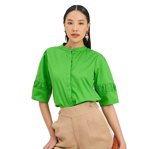 Áo Kiểu Nữ F2 Fashion & Freedom Kate The Art Of Styling AK608-XL-S-0923 Màu Xanh Lá Size S