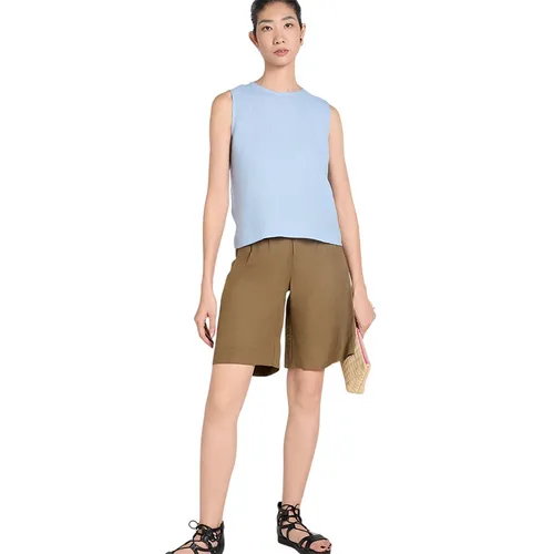 Áo Kiểu Nữ F2 Fashion & Freedom Linen A Touch Of Effortless Elegance AK650-S-0325 Màu Xanh Size S