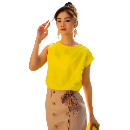 Áo Kiểu Nữ F2 Fashion & Freedom Linen AK537-RD-XL-0822 Màu Xanh Rêu Size XL