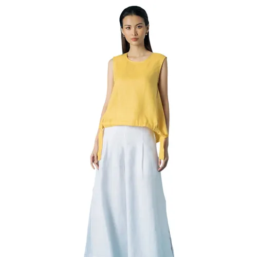 Áo Kiểu Nữ F2 Fashion & Freedom Linen Becoming Discover AK452-V-S-0321 Màu Vàng Size S