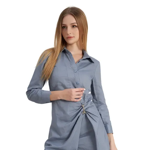 Áo Kiểu Nữ F2 Fashion & Freedom Linen Hello New Day AK533-XT-S-0323 Màu Xanh Tím&nbsp;Size S