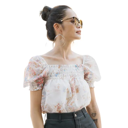Áo Kiểu Nữ F2 Fashion & Freedom Modern Meets Heritage Pink Chiffon Blouse AK410-H-S-0720 Màu Hồng Size S