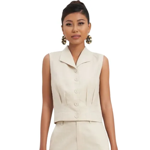 Áo Kiểu Nữ F2 Fashion & Freedom Modern Women AK491-K-S-0923 Màu Kem Size S