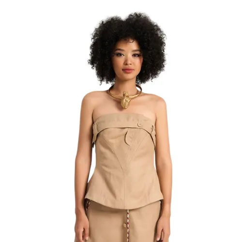 Áo Kiểu Nữ F2 Fashion & Freedom Women's Linen Blouse In Coffee Brown A Free Color AK596-NCF-S-0723 Màu Nâu Cà Phê Size S