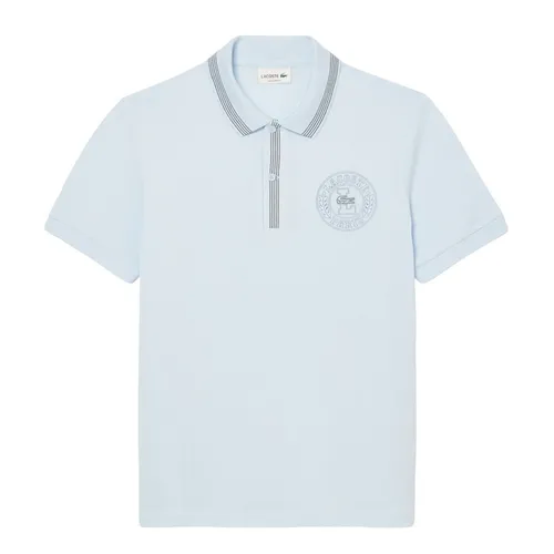 Áo Polo Lacoste Puff Print Short Sleeve PH2527 T01 Màu Xanh Nhạt Size 3