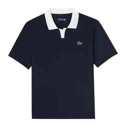 Áo Polo Nam Lacoste Men's Open Collar Tennis Polo Shirt DH951E HDE Màu Xanh Blue Size 4