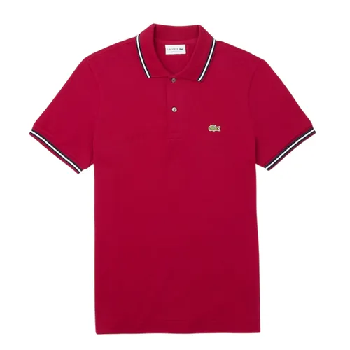 Áo Polo Nam Lacoste Regular Fit Trim Accent L.12.12 PH9875 - 476 Màu Đỏ Size 3