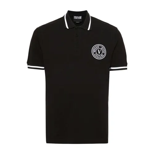 Áo Polo Nam Versace Jeans Couture In Black 76GAGT03 CJ01T 899 Màu Đen Size S