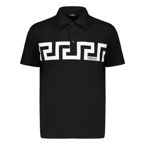 Áo Polo Nam Versace Short Sleeved Cotton Polo Shirt 1019259 Màu Đen Size S