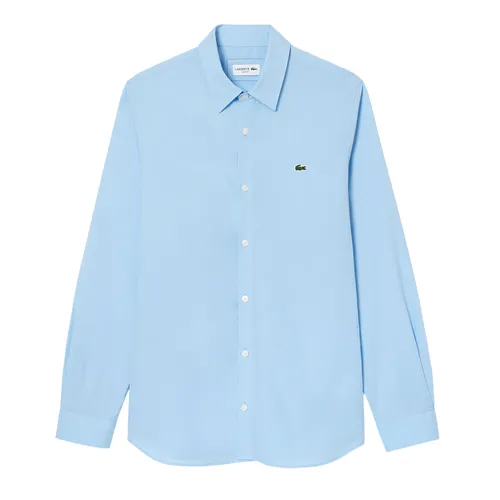 Áo Sơ Mi Dài Tay Nam Lacoste Men's Slim Fit Stretch Poplin Fabric CH6282 - HBP Màu Xanh Biển Size 39
