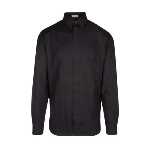 Áo Sơ Mi Nam Dior In Black Oblique Shirt Cotton Jacquard 013C501A4743 Màu Đen Size 38