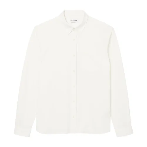 Áo Sơ Mi Nam Lacoste Regular Fit Cotton Shirt CH2689 70V Màu Trắng Size 38