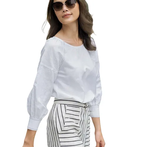 Áo Sơ Mi Nữ F2 Fashion & Freedom Linen Back To Work AK385-T-S-0420 Màu Trắng Size S