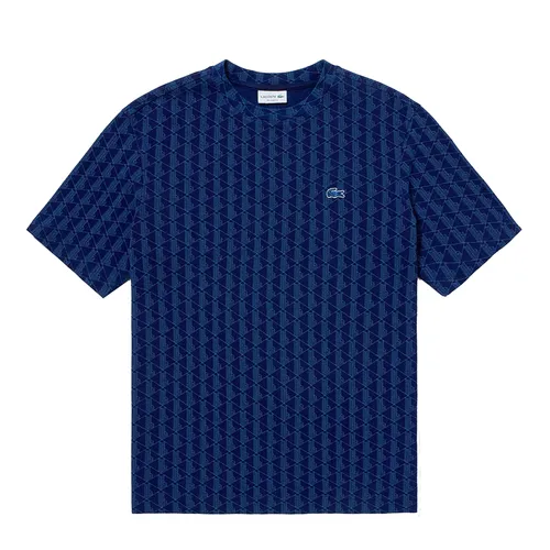Áo Thun Nam Lacoste Indigo Pique Knit T-Shirt TH2787 - 2GF Màu Xanh Dương Size 3