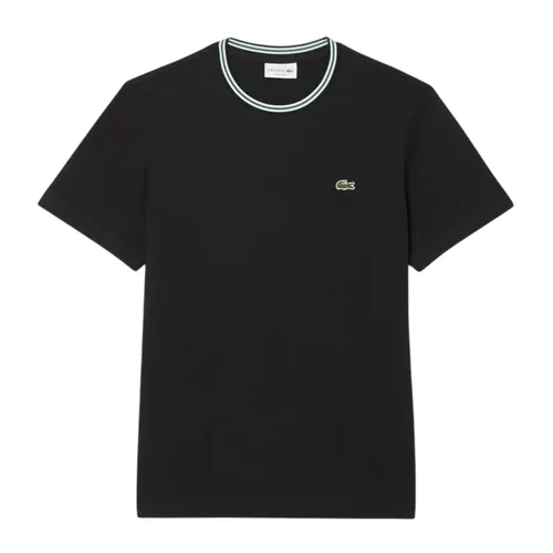 Áo Thun Nam Lacoste Men's Loose Fit Ribbed Collar T-Shirt TH4177 031 Màu Đen Size 3