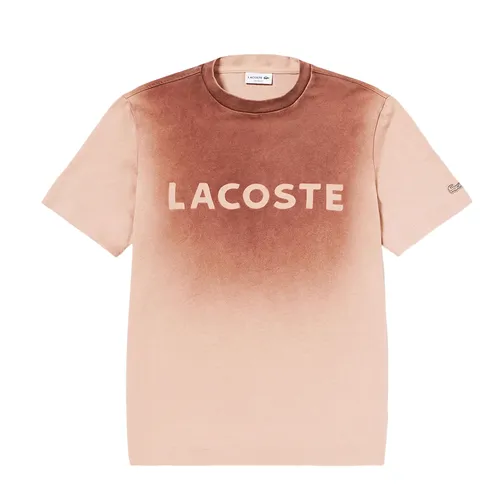 Áo Thun Nam Lacoste Stencil Brand Name Logo T-Shirt TH6370 - ZIH Màu Nâu Gạch Size 2