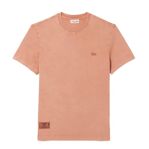 Áo Thun Nam Lacoste Washed Effect Heavy Jersey T-Shirt TH4178 - I1K Màu Nâu Cam Size 2