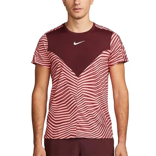 Áo Thun Nam Nike Court Dri-Fit Slam T-Shirt DV0702-681 Màu Đỏ Sọc Trắng Size S