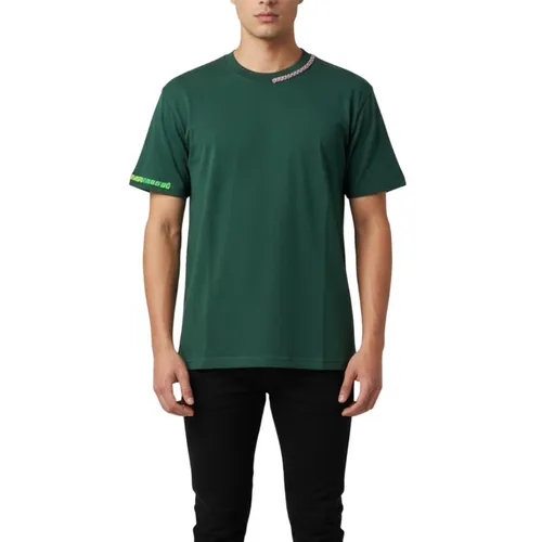 Áo Thun Nam Reason Green T-Shirt With Multiple Patterns F24-23 Màu Xanh Green Size XS