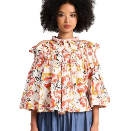 Áo Trễ Vai Nữ F2 Fashion & Freedom Women AK597-CH-S-0723 Màu Cam Size S