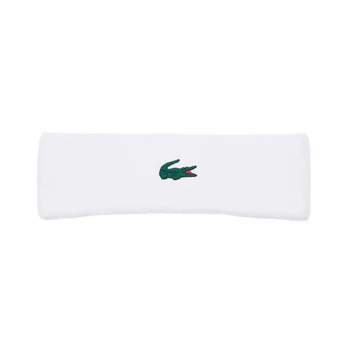 Băng Đô Lacoste Logo Headband White RL7569-001 Màu Trắng
