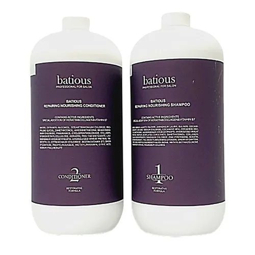 Cặp Dầu Gội + Dầu Xả Batious Repairing Nourising Màu Tím Phục Hồi Tóc (2 x 2000ml)