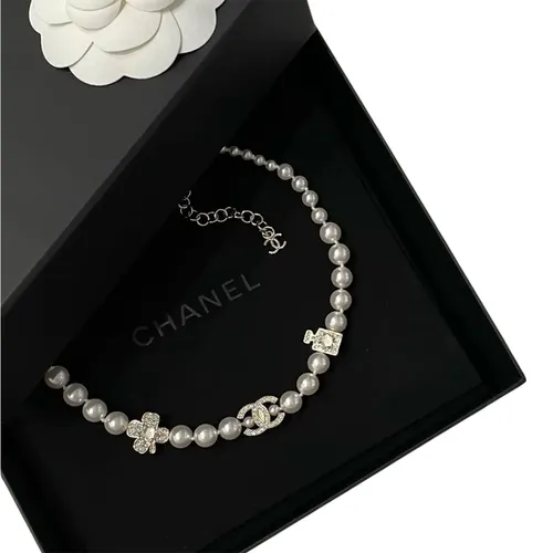 Dây Chuyền Nữ Chanel White Pearl Necklace Màu Trắng
