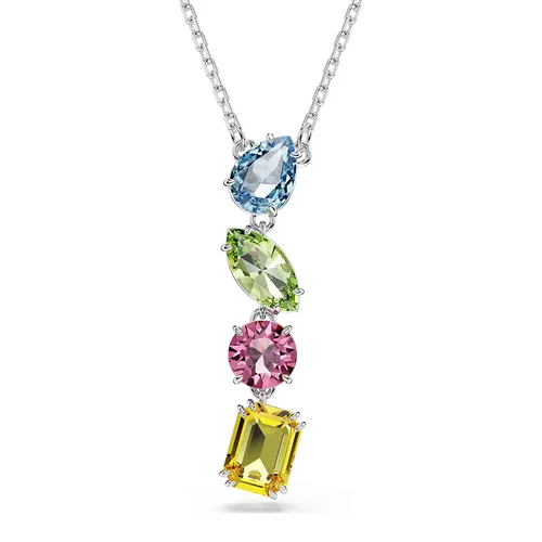 Dây Chuyền Nữ Swarovski Gema Y Pendant Mixed Cuts, Multicolored, Rhodium Plated 5692421 Phối Màu
