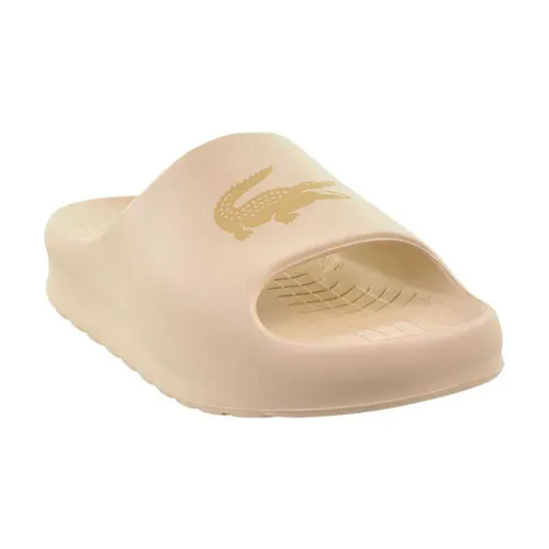 Dép Nam Lacoste Serve Slide 2.0 2252 - WHT/NAT 750CMA0024-WN8 Màu Be Size 8