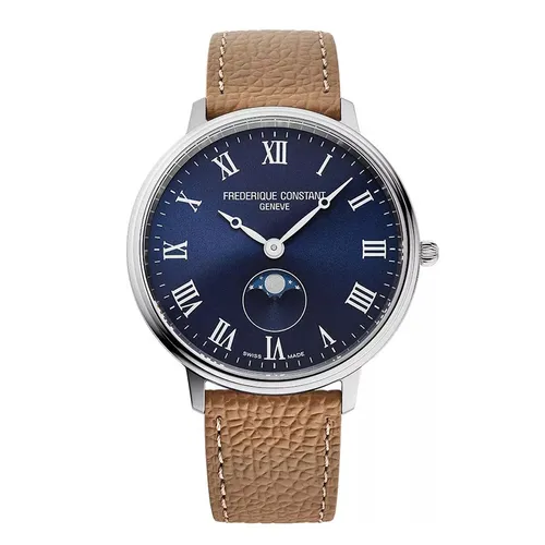 Đồng Hồ Nam Frederique Constant Classics Quartz Moonphase Watch Màu Nâu Xanh