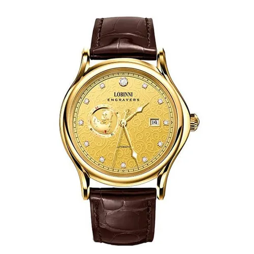 Đồng Hồ Nam Lobinni LB1889G Màu Nâu/Vàng