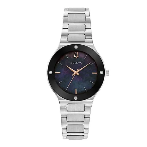 Đồng Hồ Nữ Bulova Quartz 96R231 32mm Màu Bạc
