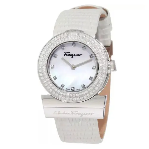 Đồng Hồ Nữ Salvatore Ferragamo Gancino Diamond F56SBQ9991I Màu Trắng