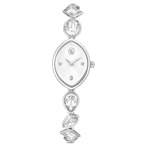 Đồng Hồ Nữ Swarovski Gema Watch Crystal Bracelet Silver Tone Stainless Steel 5737955 Màu Bạc Trắng