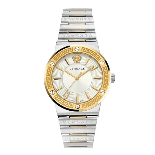 Đồng Hồ Nữ Versace Greca Logo Quartz Watch VEVH00620 Màu Bạc/Vàng Gold